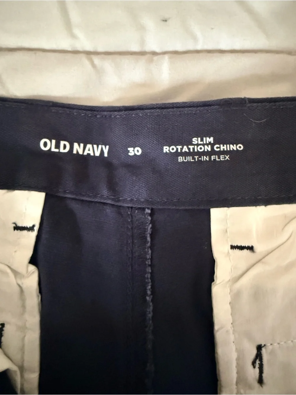 Old Navy Men's Dark Navy Flat-Front Chino Shorts
